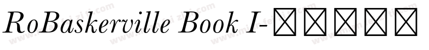RoBaskerville Book I字体转换